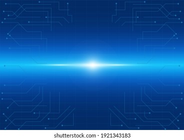 Circuito electrónico y tecnología de luz brillante fondo vectorial de innovación abstracta con algunos elementos de esta imagen 