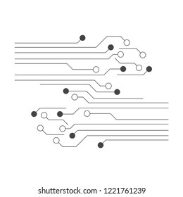 Circuit electronic graphic design template vector
