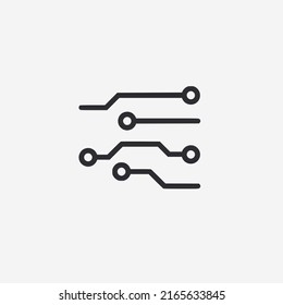 Elektronisches Circuit-Symbol einzeln auf Weiß