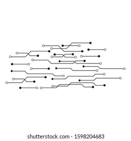 Circuit electronic pattern logo design inspiration illustration template