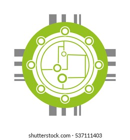 circuit electronic sphere hardware vector illustration eps 10