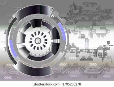 tecnología futura de circuito, fondo de concepto de ciberseguridad plateada, Internet digital de alta velocidad abstracto.movimiento de movimiento borroso. píxel. vectorial