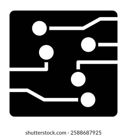 Circuit Glyph Icon Design For Personal And Commercial Use