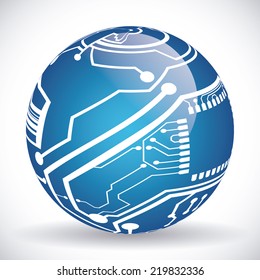 circuit graphic design , vector illustration