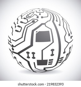 circuit graphic design , vector illustration