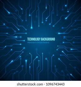 Circuit hardware texture. Computer chipset connection. Concept of circuit board background. Abstract computer motherboard. Vector illustration