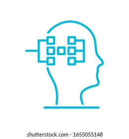 circuit and head line style icon design, futuristic virtual technology modern innovation digital entertainment tech and simulation theme Vector illustration