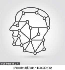 Circuit Head Silhouette Logo/Icon

