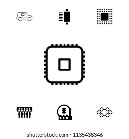 Circuit icon. collection of 7 circuit filled and outline icons such as spu, chip, cpu. editable circuit icons for web and mobile.