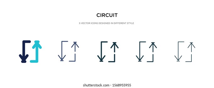 circuit icon in different style vector illustration. two colored and black circuit vector icons designed in filled, outline, line and stroke style can be used for web, mobile, ui