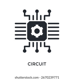 Estilo De Glifo De Ícone De Circuito. Ilustração De Vetor Para Design Gráfico