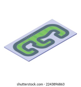 Circuit icon isometric vector. Car racetrack. Formula speed