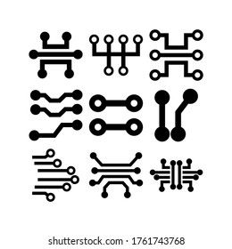 circuit  icon or logo isolated sign symbol vector illustration - Collection of high quality black style vector icons

