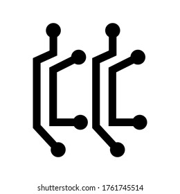 circuit  icon or logo isolated sign symbol vector illustration - high quality black style vector icons

