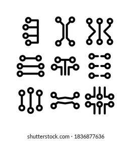 circuit icon or logo isolated sign symbol vector illustration - Collection of high quality black style vector icons
