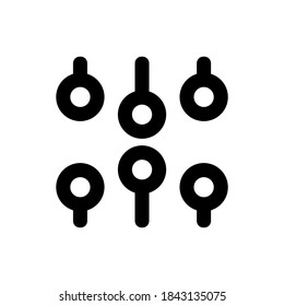 Schaltungssymbol oder Logo einzeln auf Zeichen, Vektorgrafik - hochwertige Vektorsymbole mit schwarzem Hintergrund
