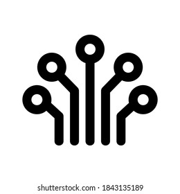 circuit icon or logo isolated sign symbol vector illustration - high quality black style vector icons
