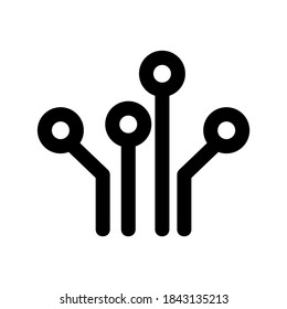 circuit icon or logo isolated sign symbol vector illustration - high quality black style vector icons
