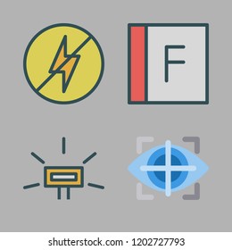 circuit icon set. vector set about flash and eye tracking icons set.