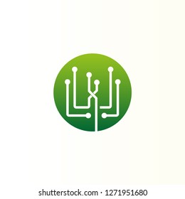 Circuit icon template, vector logo technology for business corporate, elements, illustrations