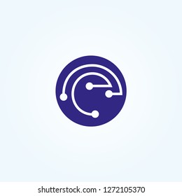 Circuit icon template, vector logo technology for business corporate, elements, illustrations