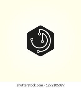 Circuit icon template, vector logo technology for business corporate, elements, illustrations