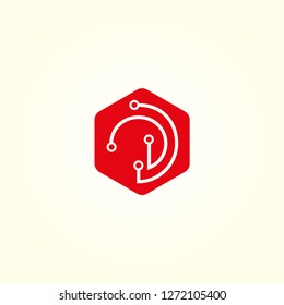 Circuit icon template, vector logo technology for business corporate, elements, illustrations