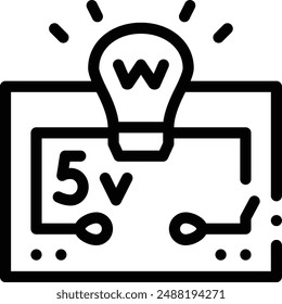 circuit icon. Thin Linear Style Design Isolated On White Background