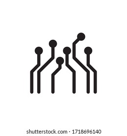 Icono De Circuito En El Vector De Diseño A La Vez Eps 10