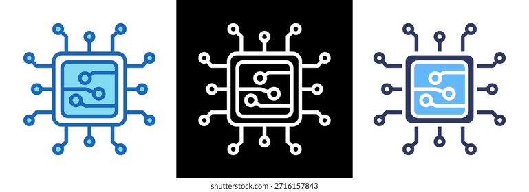Circuit Icon triplestyle Vector Illustration