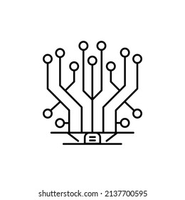 Circuit Icon Vektor. Automatisierungs-Illustrationszeichen. Robotikzeichen. Chipsymbol oder Logo.