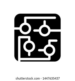 Circuit icon vector design template logo , cpu chip system 

phone , outline solid background white