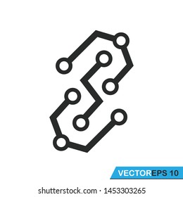circuit icon vector design template