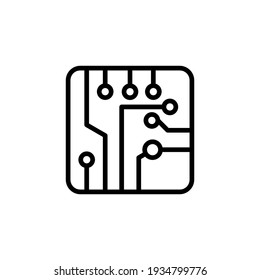 Circuit icon vector illustration logo template for many purpose. Isolated on white background.