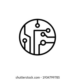 Circuit icon vector illustration logo template for many purpose. Isolated on white background.