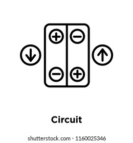 Circuit icon vector isolated on white background, Circuit transparent sign , sign and symbols in thin linear outline style