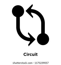 Circuit icon vector isolated on white background, logo concept of Circuit sign on transparent background, filled black symbol