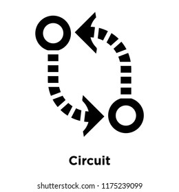 Circuit icon vector isolated on white background, logo concept of Circuit sign on transparent background, filled black symbol