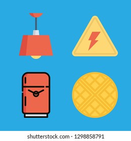 circuit icons set with electric, electronic and wafer vector set svg