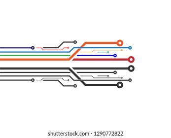 Circuit icons template, vector logo technology for business corporate, connection, illustration -vector