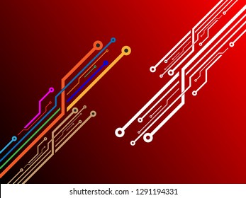 Circuit icons template, vector logo technology for business corporate, connection, illustration -vector