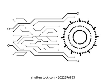 Circuit illustration design vector