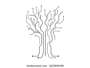 Circuit illustration design vector