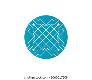 Circuit illustration design vector symbol logo technology