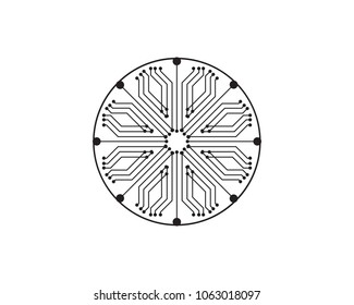 Circuit illustration design vector symbol logo technology