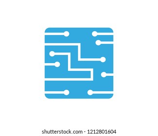 Circuit illustration design vector symbol logo technology