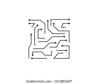 Circuit illustration design vector symbol logo technology