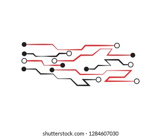 Circuit illustration design vector symbol logo technology