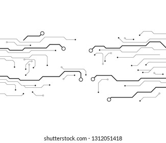 Black Circuit Line On White Background Stock Vector (Royalty Free ...