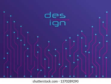 Circuit illustration design vector symbol logo technology. Abstract technological brain. Motherboard integrated computing illustration. 